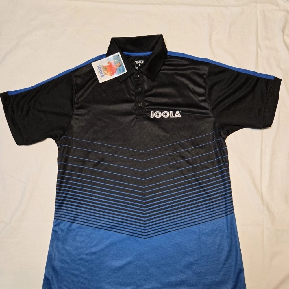 JOOLA Men's Black and Blue Polo Shirt